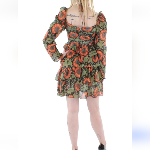 BEULAHWOMENS SMOCKED SHORT MINI DRESS - Picture 2 of 2